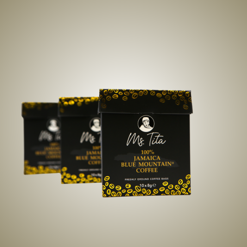 100% Jamaica Blue Mountain® Coffee Bag Box of 10